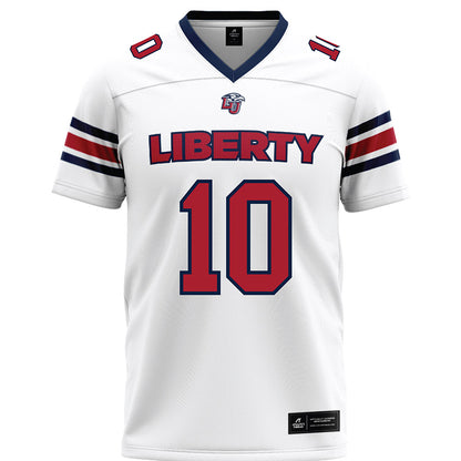 Liberty - NCAA Football : Jon Monteiro - White Premium Football Jersey-0