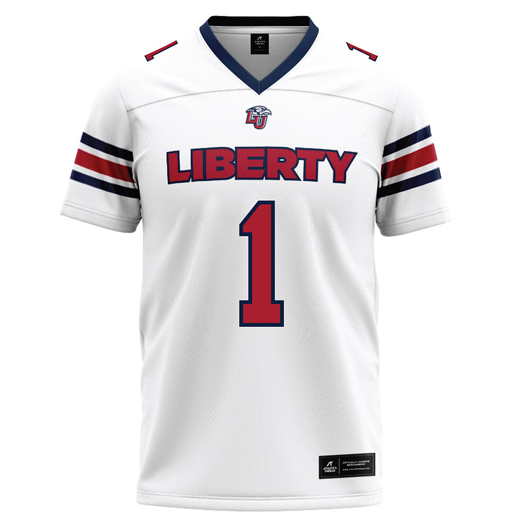 Liberty - NCAA Football : Derrell Farrar - White Football Jersey-0