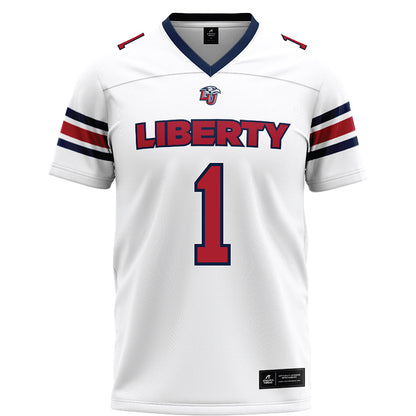 Liberty - NCAA Football : Derrell Farrar - White Football Jersey-0