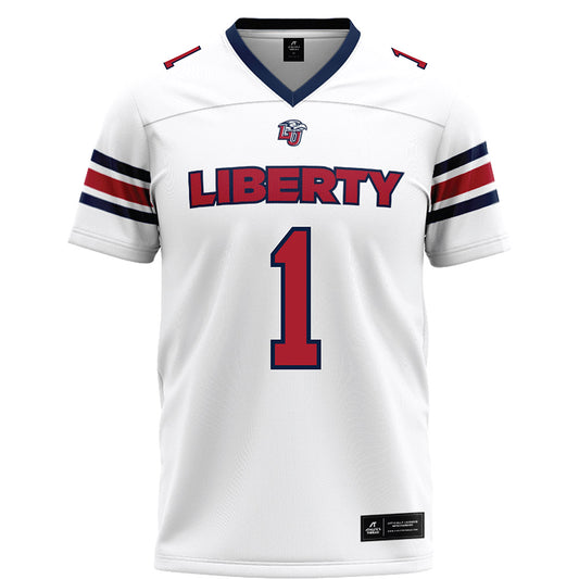 Liberty - NCAA Football : Derrell Farrar - White Football Jersey-0
