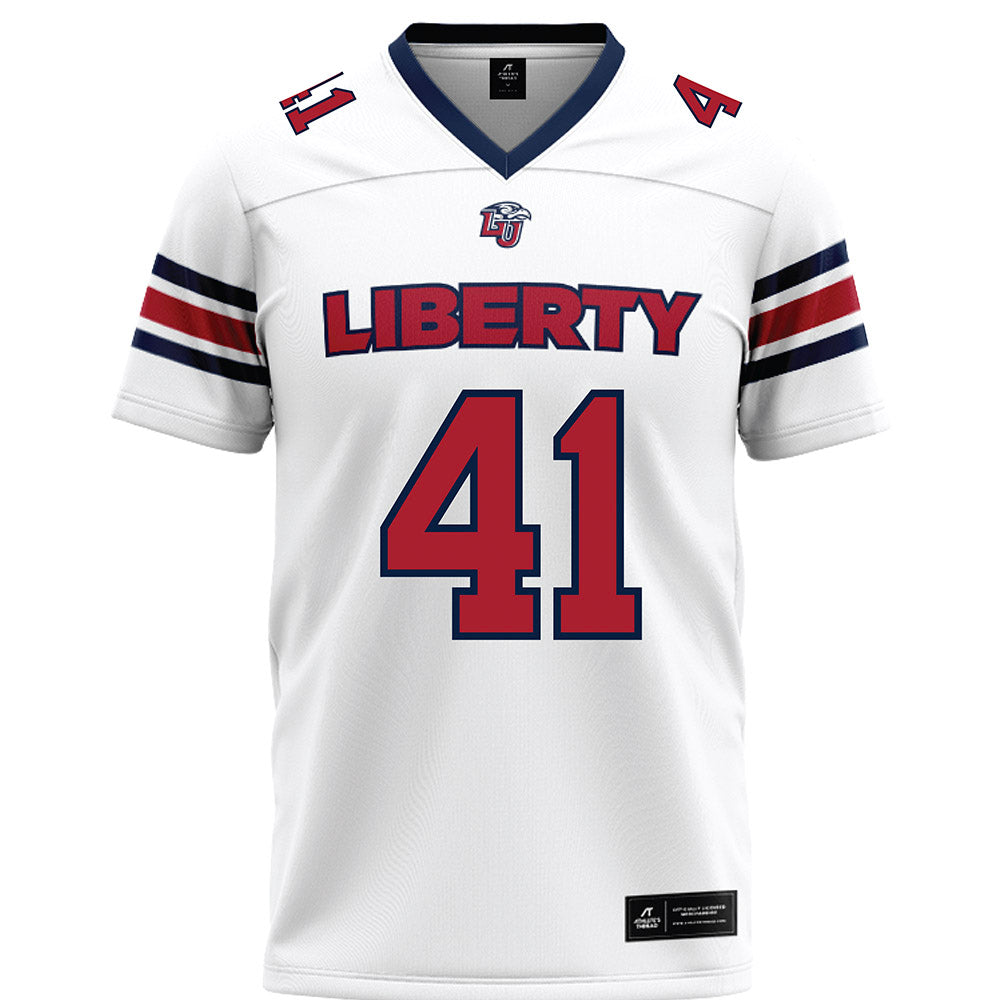Liberty - NCAA Football : Greg Rivera - White Premium Football Jersey-0