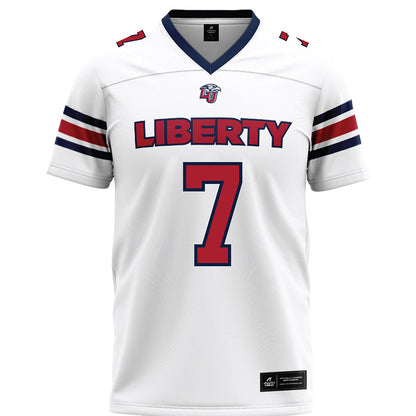 Liberty - NCAA Football : Izaiah Guy - White Premium Football Jersey-0