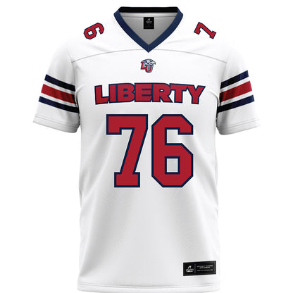Liberty - NCAA Football : Gabe Smith - White Premium Football Jersey-0