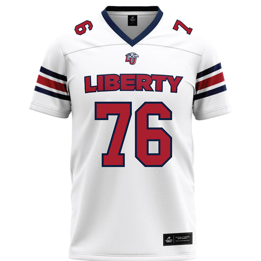 Liberty - NCAA Football : Gabe Smith - White Premium Football Jersey-0