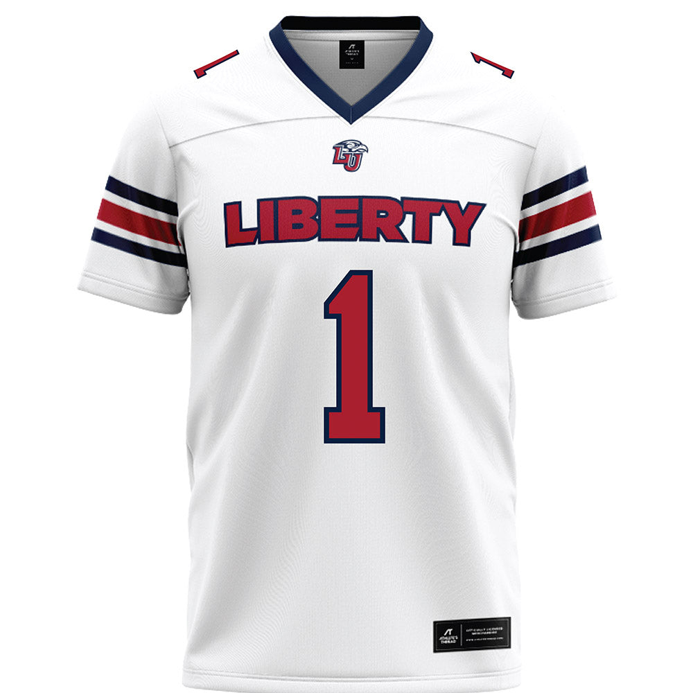 Liberty - NCAA Football : Derrell Farrar - White Premium Football Jersey-0