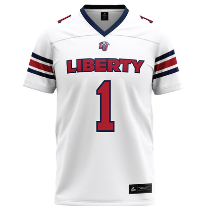 Liberty - NCAA Football : Derrell Farrar - White Premium Football Jersey-0