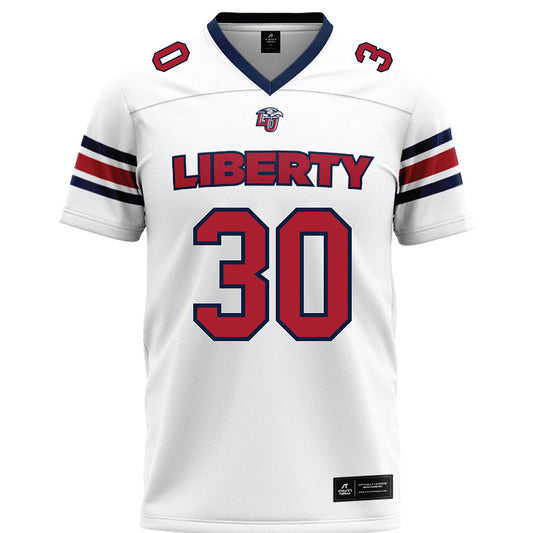 Liberty - NCAA Football : Ethan Crisp - White Premium Football Jersey-0