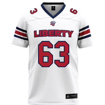 Liberty - NCAA Football : Daniel Schiffert - White Premium Football Jersey-0