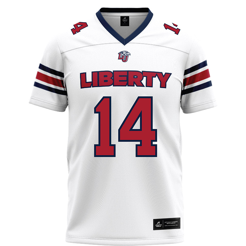 Liberty - NCAA Football : Elijah McKenzie - White Football Jersey-0