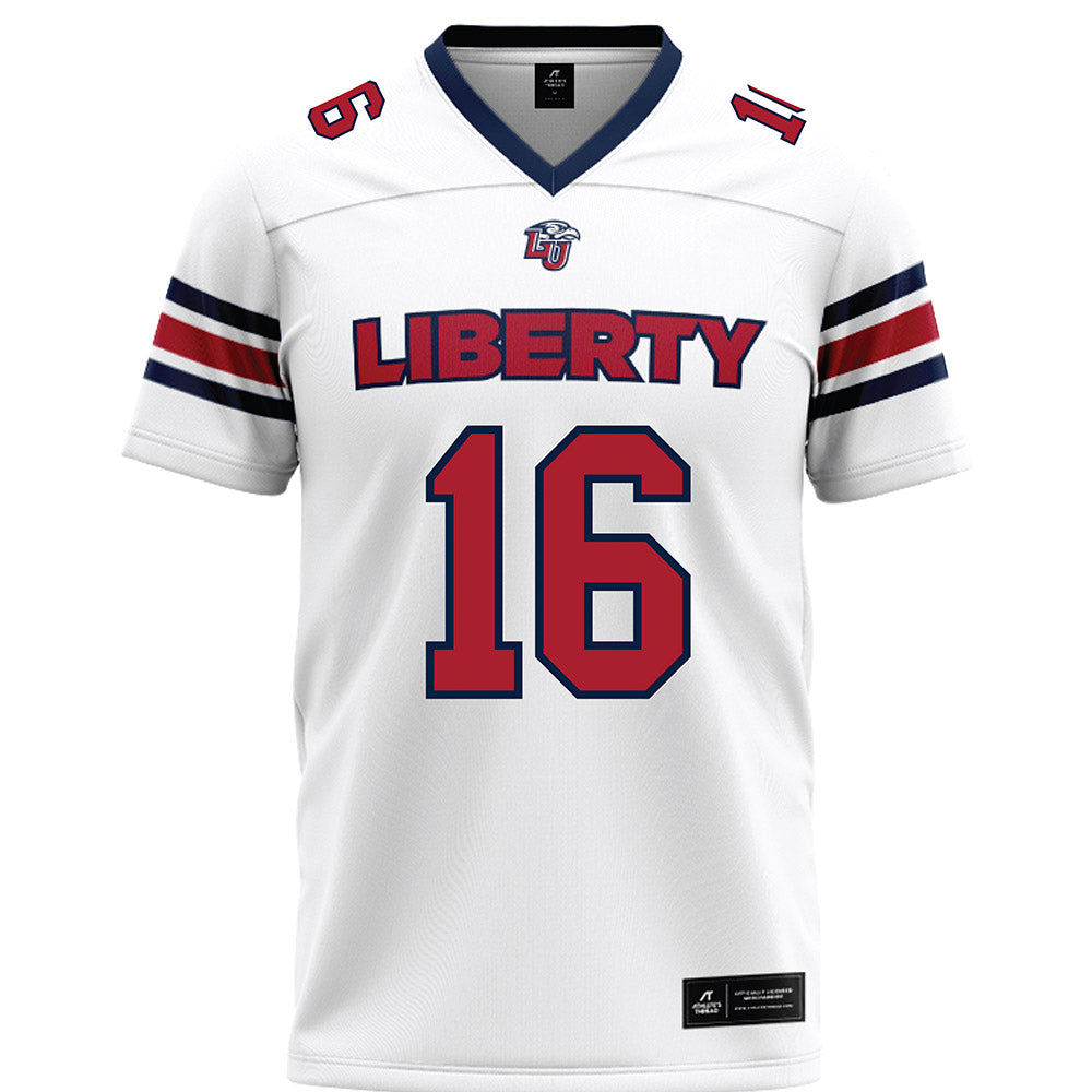 Liberty - NCAA Football : Tyrell Gainey - White Premium Football Jersey-0
