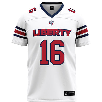Liberty - NCAA Football : Tyrell Gainey - White Premium Football Jersey-0