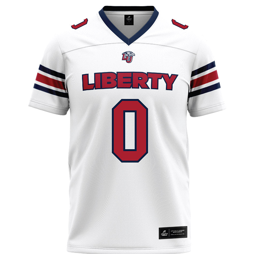 Liberty - NCAA Football : D-Icey Hopkins - White Premium Football Jersey-0