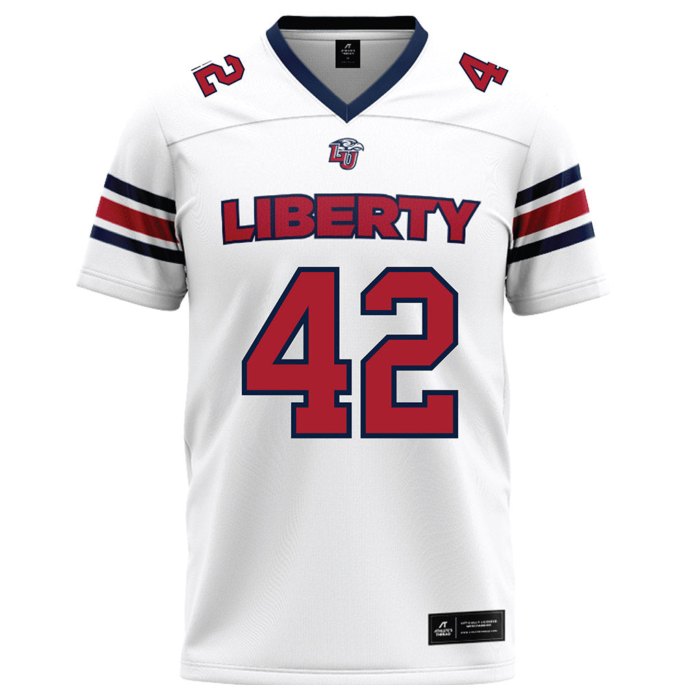 Liberty - NCAA Football : Chase Reeves - White Premium Football Jersey-0
