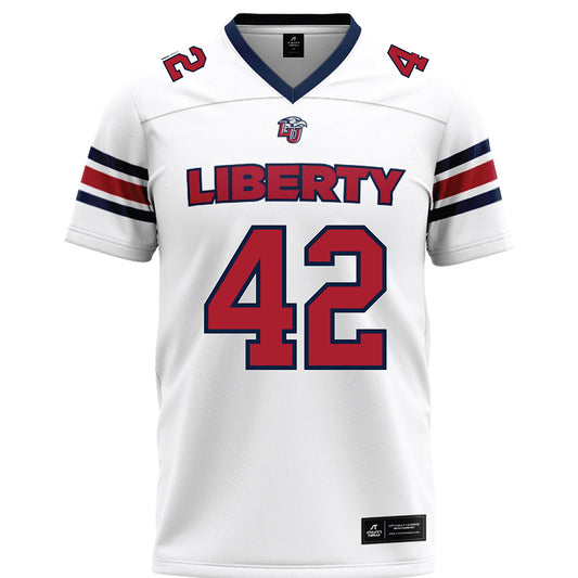 Liberty - NCAA Football : Chase Reeves - White Premium Football Jersey-0