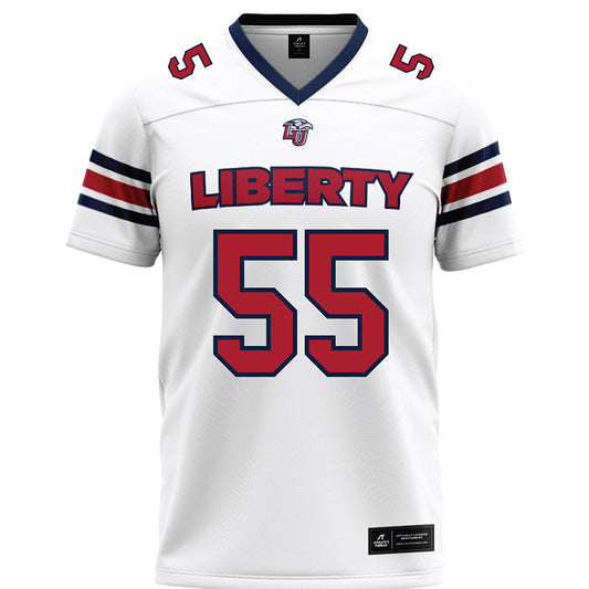 Liberty - NCAA Football : Henry Hicks - White Premium Football Jersey-0