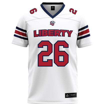 Liberty - NCAA Football : Jaylin Belford - White Premium Football Jersey-0