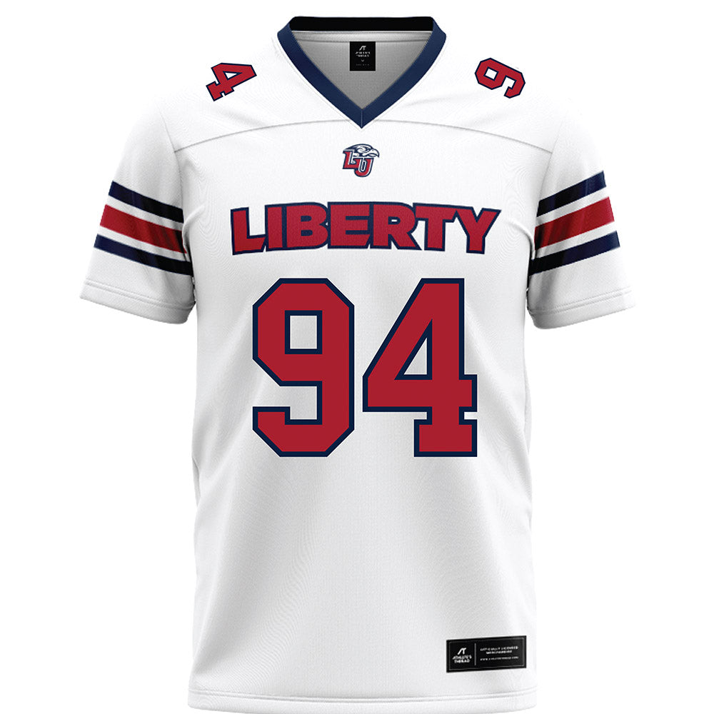 Liberty - NCAA Football : Nathan Pirolli - White Premium Football Jersey-0