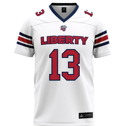 Liberty - NCAA Football : Jaylen Henderson - White Premium Football Jersey-0