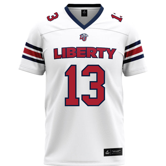 Liberty - NCAA Football : Jaylen Henderson - White Premium Football Jersey-0