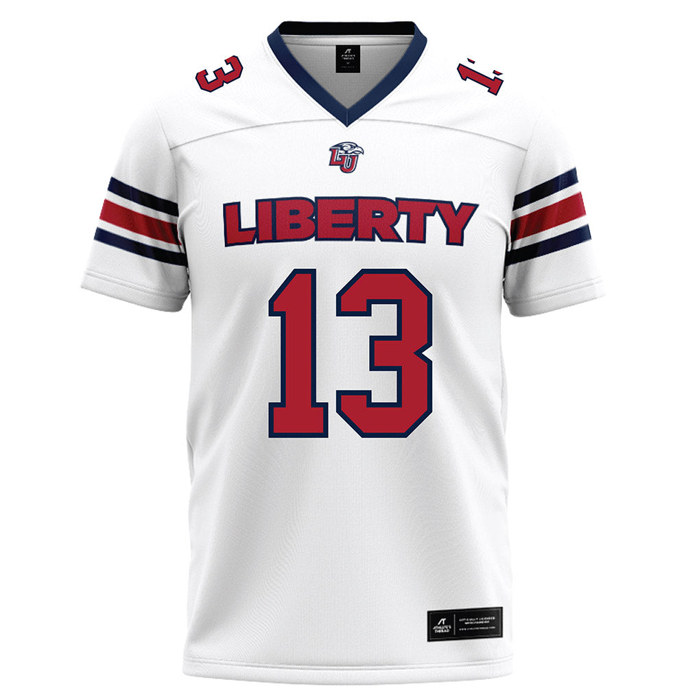 Liberty - NCAA Football : Jeremiah Vessel - White Football Jersey-0