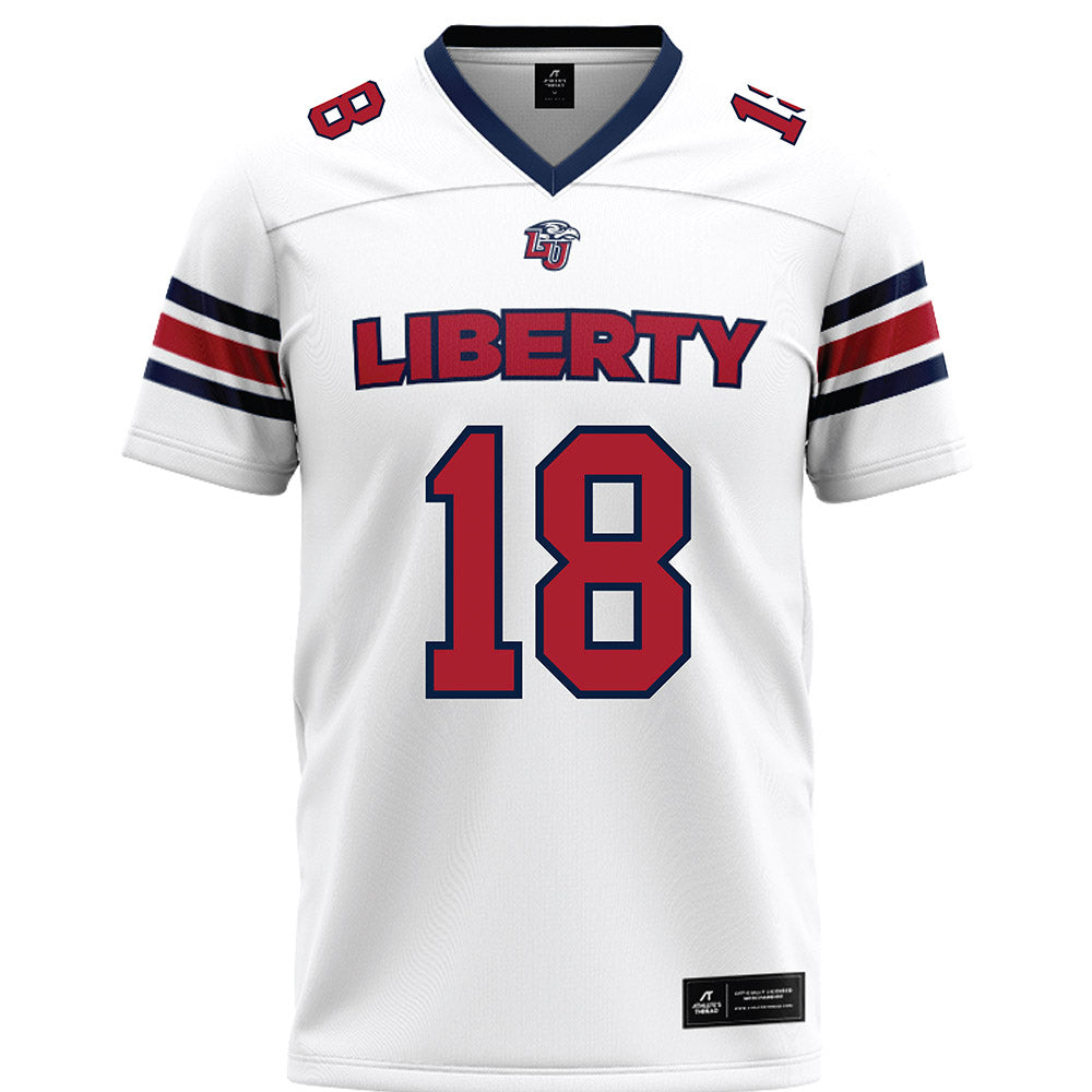 Liberty - NCAA Football : Aaron Hester - White Premium Football Jersey-0