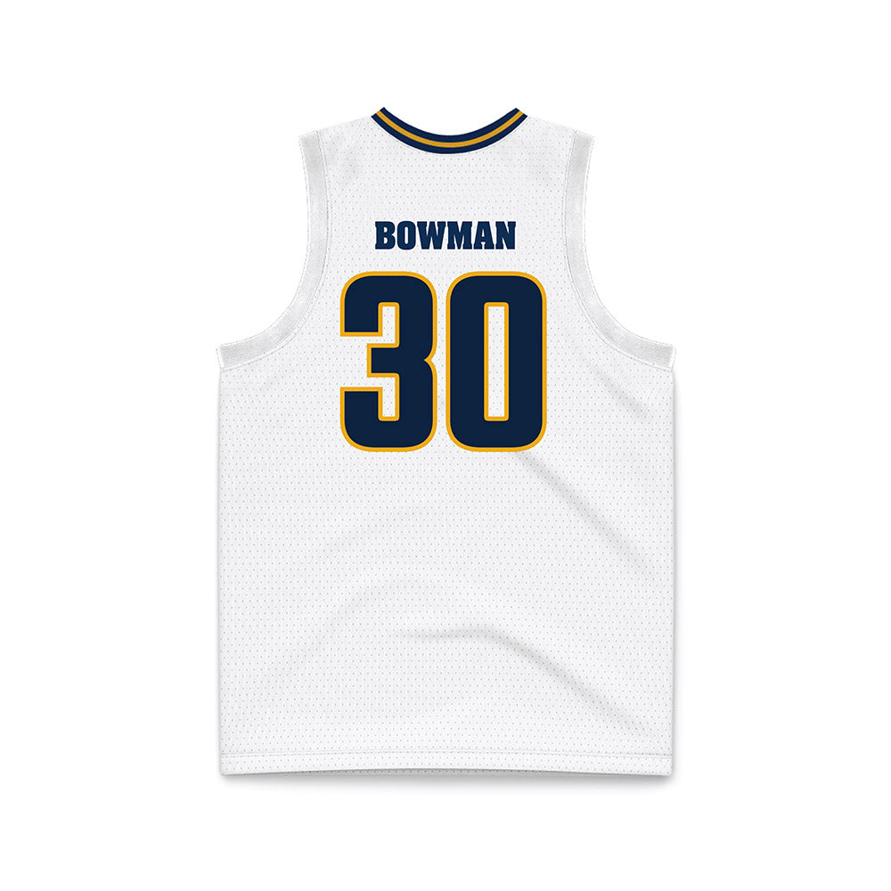 UTC - NCAA Men's Basketball : Josh Bowman - White Basketball Jersey-1