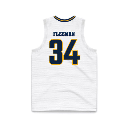 UTC - NCAA Men's Basketball : John Fleeman - White Basketball Jersey-1