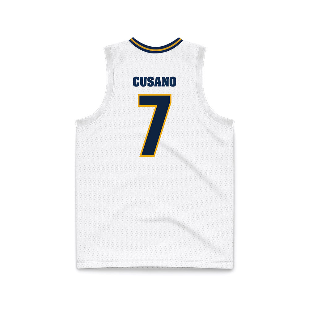 UTC - NCAA Men's Basketball : Sean Cusano - White Basketball Jersey-1