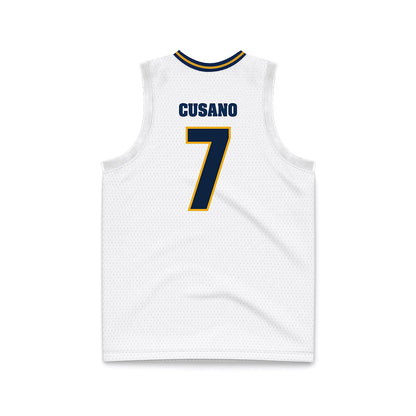 UTC - NCAA Men's Basketball : Sean Cusano - White Basketball Jersey-1