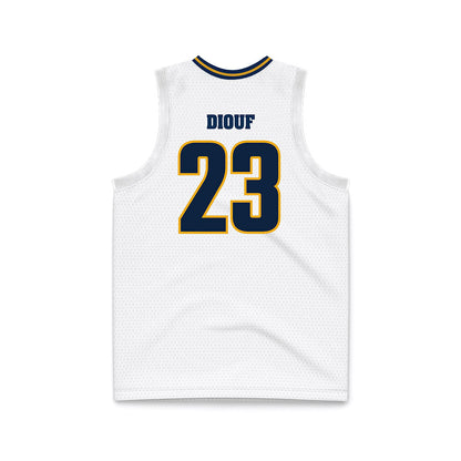UTC - NCAA Men's Basketball : Latif Diouf - White Basketball Jersey-1