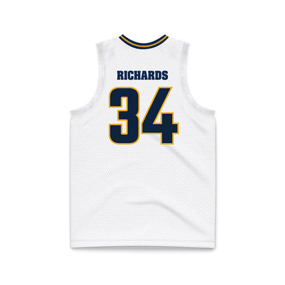 UTC - NCAA Men's Basketball : Makai Richards - White Basketball Jersey-1