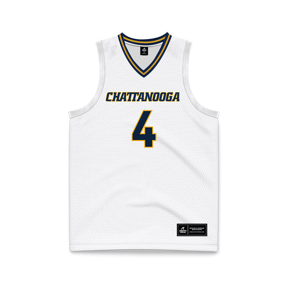 UTC - NCAA Men's Basketball : Zachary Bleshoy - White Basketball Jersey-0