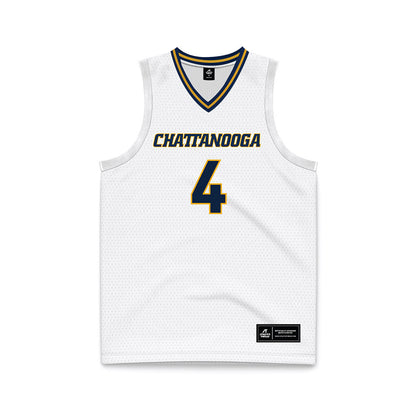 UTC - NCAA Men's Basketball : Zachary Bleshoy - White Basketball Jersey-0