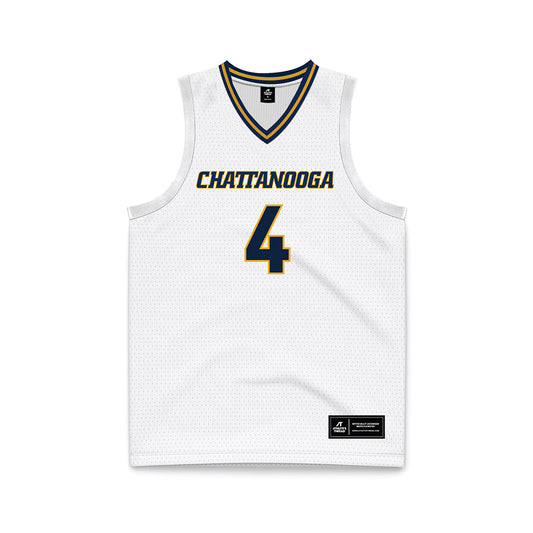 UTC - NCAA Men's Basketball : Zachary Bleshoy - White Basketball Jersey-0