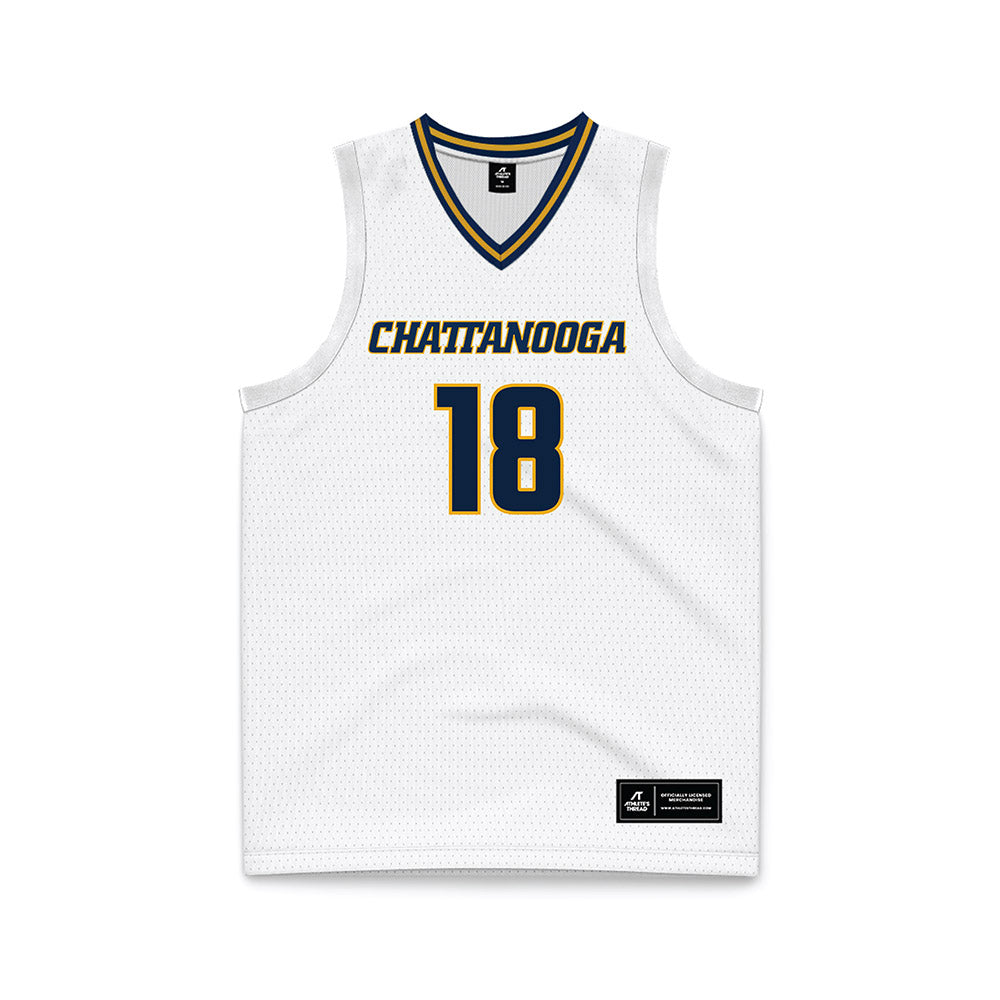 UTC - NCAA Men's Basketball : Yonatan Levy - White Basketball Jersey-0