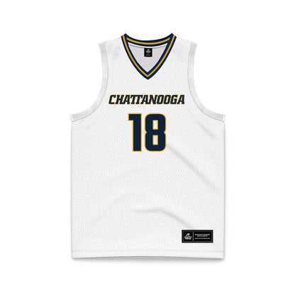 UTC - NCAA Men's Basketball : Yonatan Levy - White Basketball Jersey-0