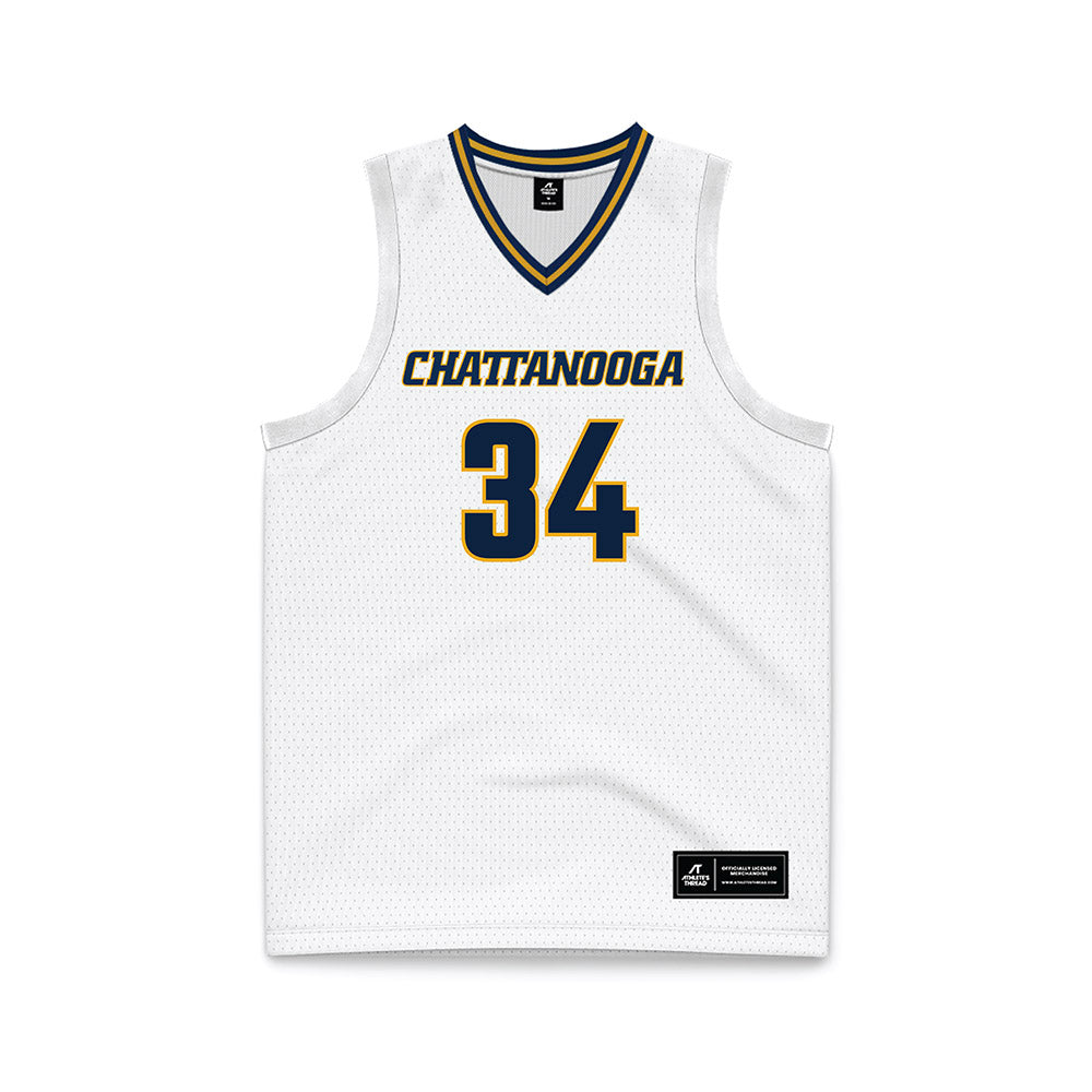 UTC - NCAA Men's Basketball : John Fleeman - White Basketball Jersey-0