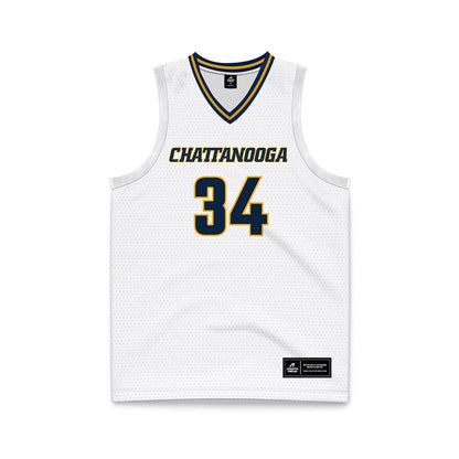 UTC - NCAA Men's Basketball : John Fleeman - White Basketball Jersey-0