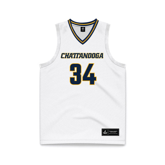 UTC - NCAA Men's Basketball : John Fleeman - White Basketball Jersey-0