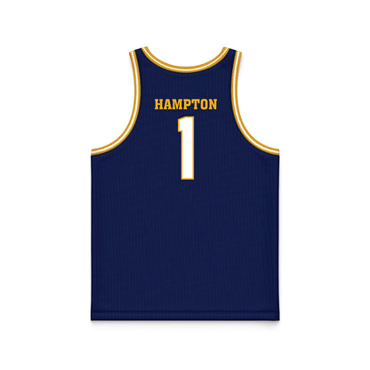 UTC - NCAA Men's Basketball : Matt Hampton - Navy Basketball Jersey-1