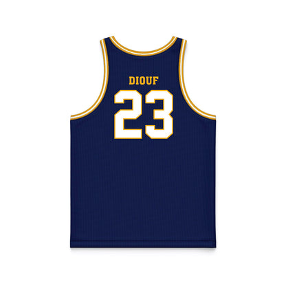 UTC - NCAA Men's Basketball : Latif Diouf - Navy Basketball Jersey-1