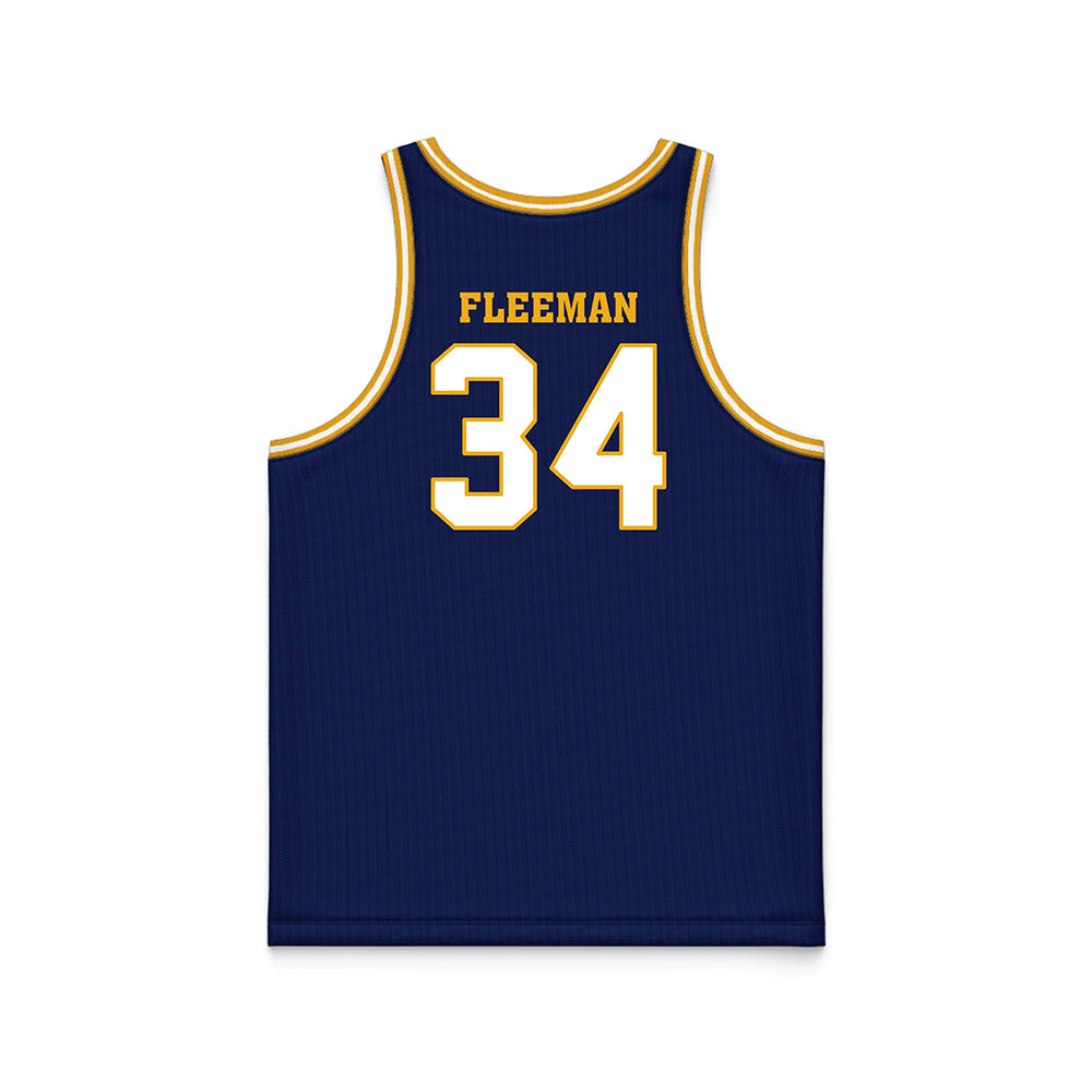 UTC - NCAA Men's Basketball : John Fleeman - Navy Basketball Jersey-1