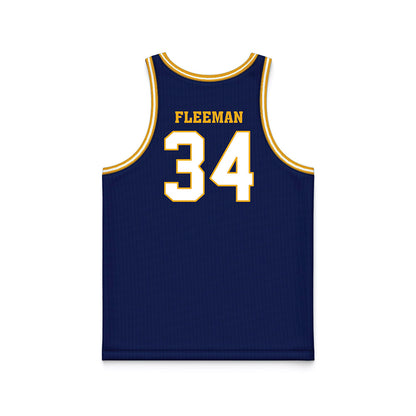 UTC - NCAA Men's Basketball : John Fleeman - Navy Basketball Jersey-1