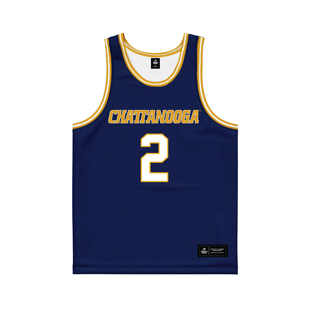 UTC - NCAA Men's Basketball : Sebastian Hartmann - Navy Basketball Jersey-0