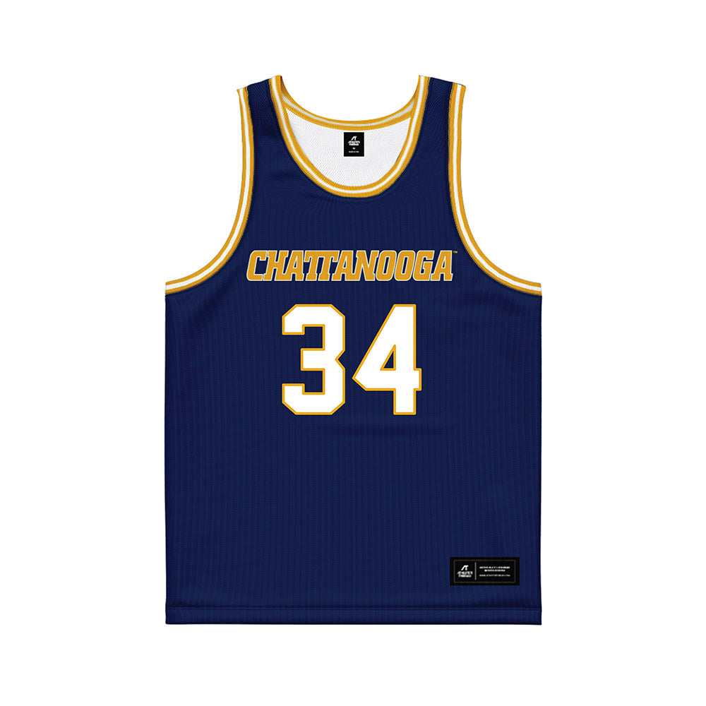 UTC - NCAA Men's Basketball : John Fleeman - Navy Basketball Jersey-0
