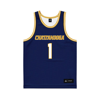 UTC - NCAA Men's Basketball : Matt Hampton - Navy Basketball Jersey-0