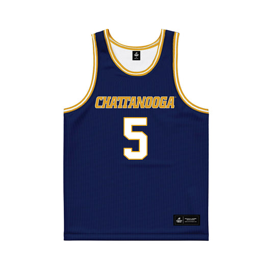 UTC - NCAA Men's Basketball : Jordan Frison - Navy Basketball Jersey-0