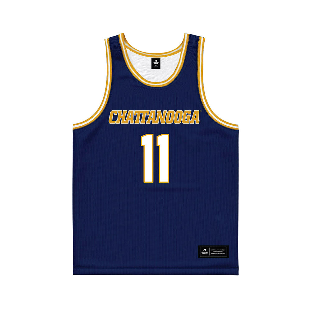 UTC - NCAA Men's Basketball : Billy Smith - Navy Basketball Jersey-0