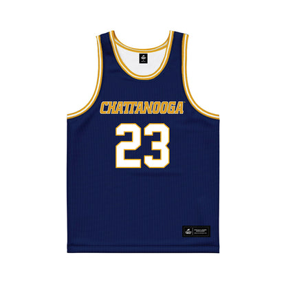 UTC - NCAA Men's Basketball : Latif Diouf - Navy Basketball Jersey-0