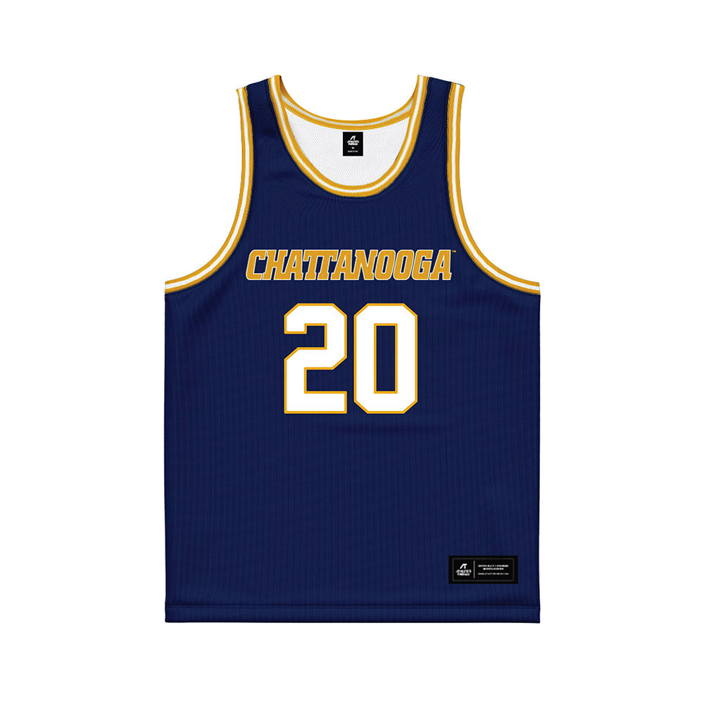 UTC - NCAA Men's Basketball : Liam Vitters - Navy Basketball Jersey-0